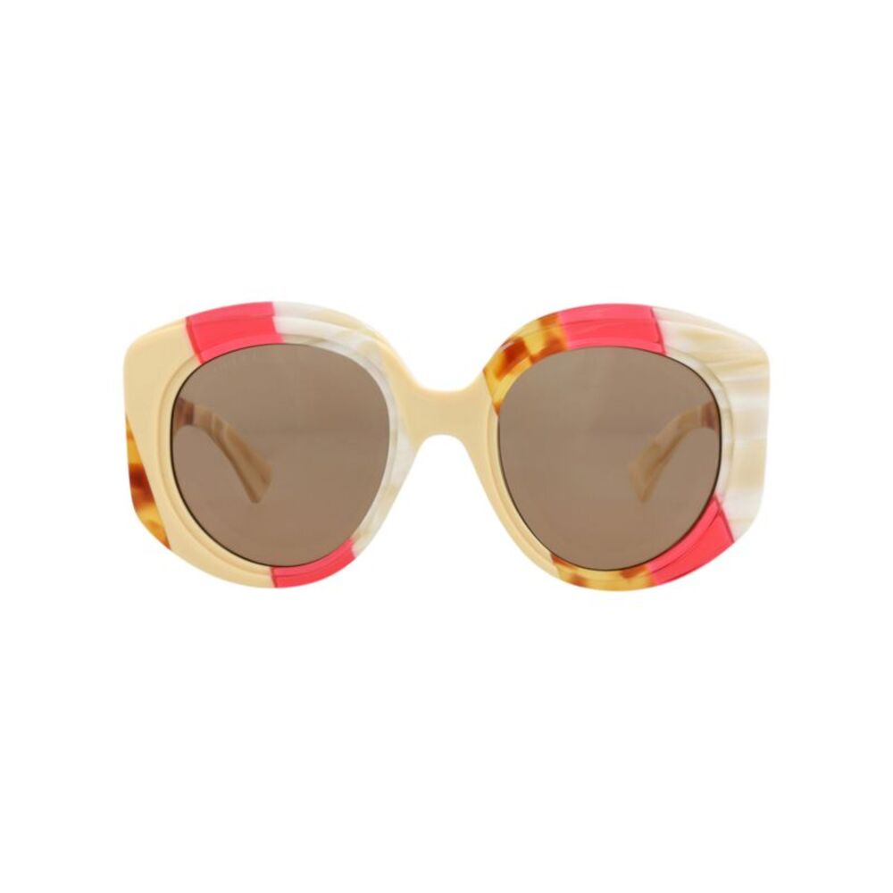 Gucci Round-Frame Recycled Acetate Sunglasses Multi Womens